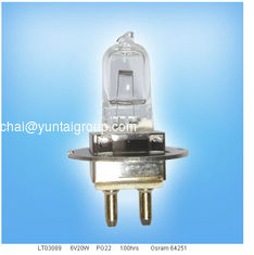 China osram 64251 spare bulb 6v20w for zeiss slit lamps 20 sl 105 120 130 TL03089 supplier