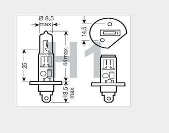 H1 12v/24v  H1 100W Light , HH1 12V 100W High Beam,white h1 halogen bulb 12v supplier