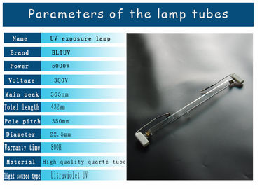 5 kw 380 v 432mm mercury lamp UV light curing lamp UV ultraviolet lamp drying High pressure mercury lamp supplier