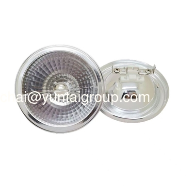 AR111 50 Hz 35W / 70W 12v Aluminum reflector cup halogen lamp  。Die-casting White / Silvery Halogen Lamp .halogen light power supply supplier